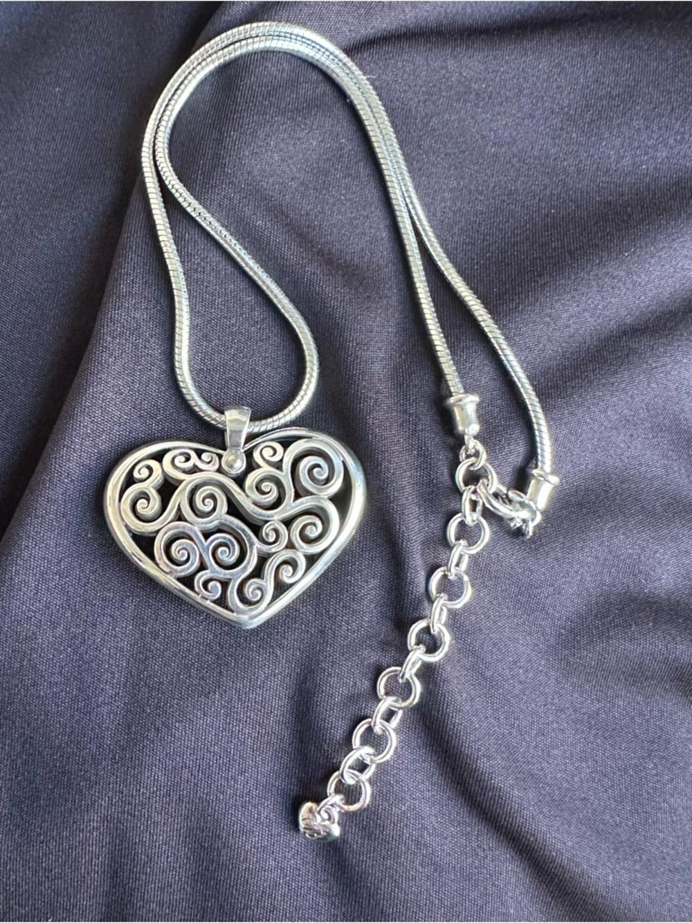 Brighton Diva heart filigree Pendant Necklace - Picture 6 of 6